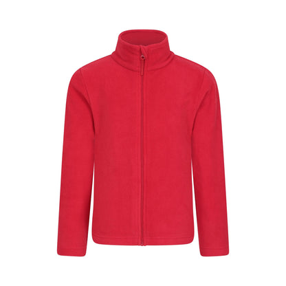 Dark Red - Front - Mountain Warehouse Childrens-Kids Camber II Full Zip Fleece Jacket