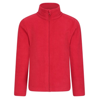 Dark Red - Front - Mountain Warehouse Childrens-Kids Camber II Full Zip Fleece Jacket