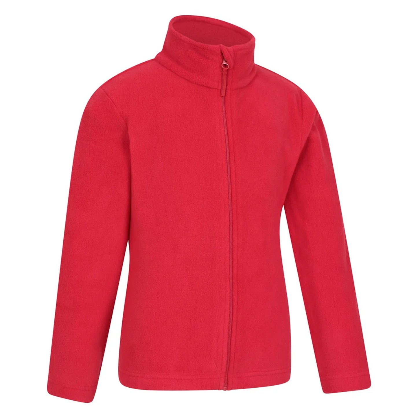Dark Red - Side - Mountain Warehouse Childrens-Kids Camber II Full Zip Fleece Jacket