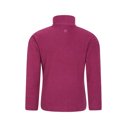 Berry - Back - Mountain Warehouse Childrens-Kids Camber II Half Zip Fleece Jacket