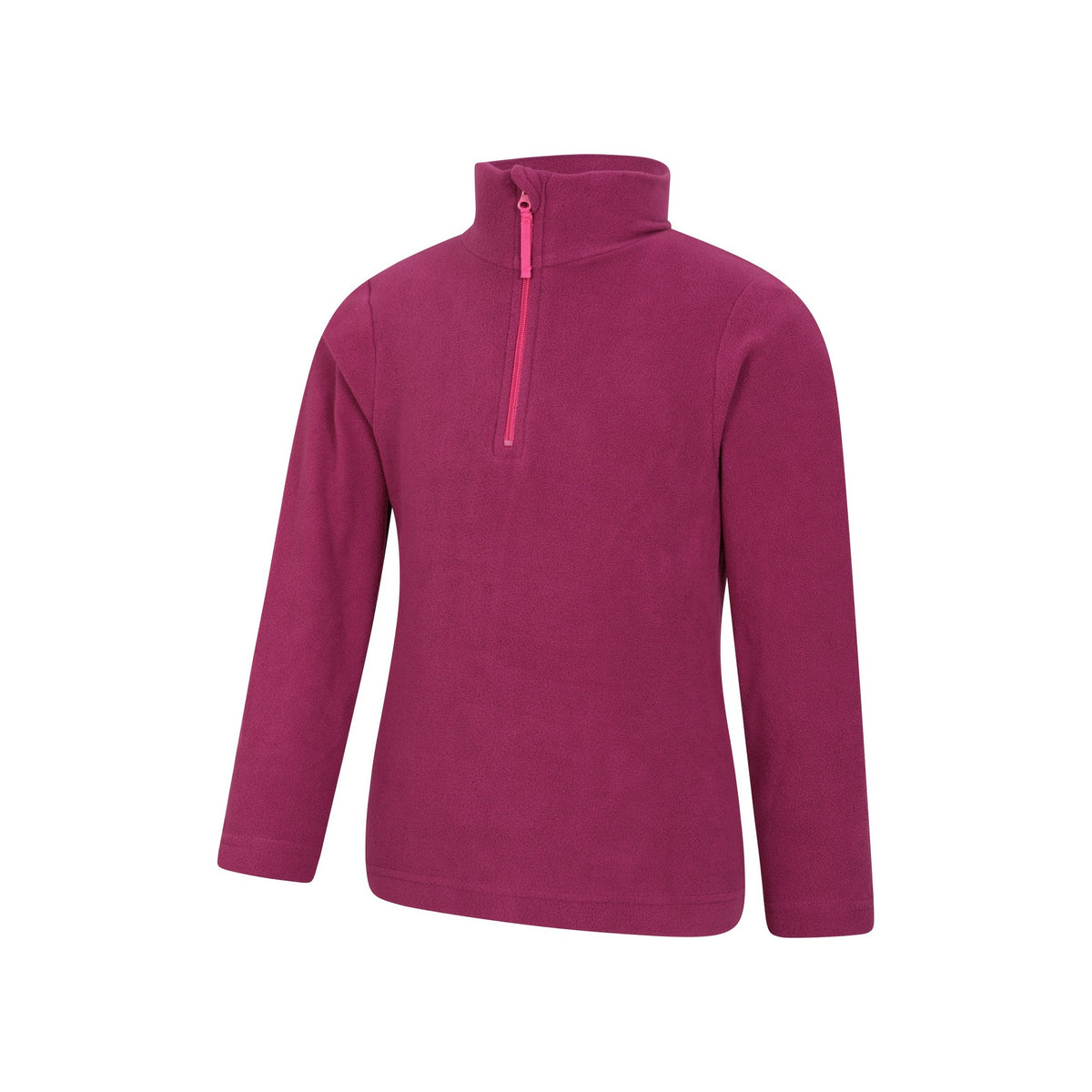 Berry - Side - Mountain Warehouse Childrens-Kids Camber II Half Zip Fleece Jacket