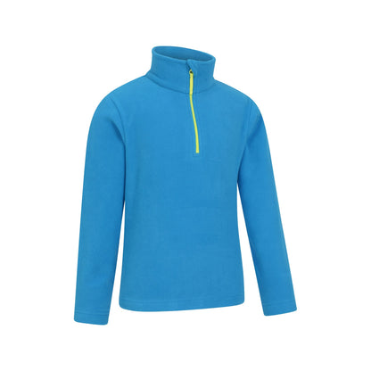 Cobalt - Side - Mountain Warehouse Childrens-Kids Camber II Half Zip Fleece Jacket
