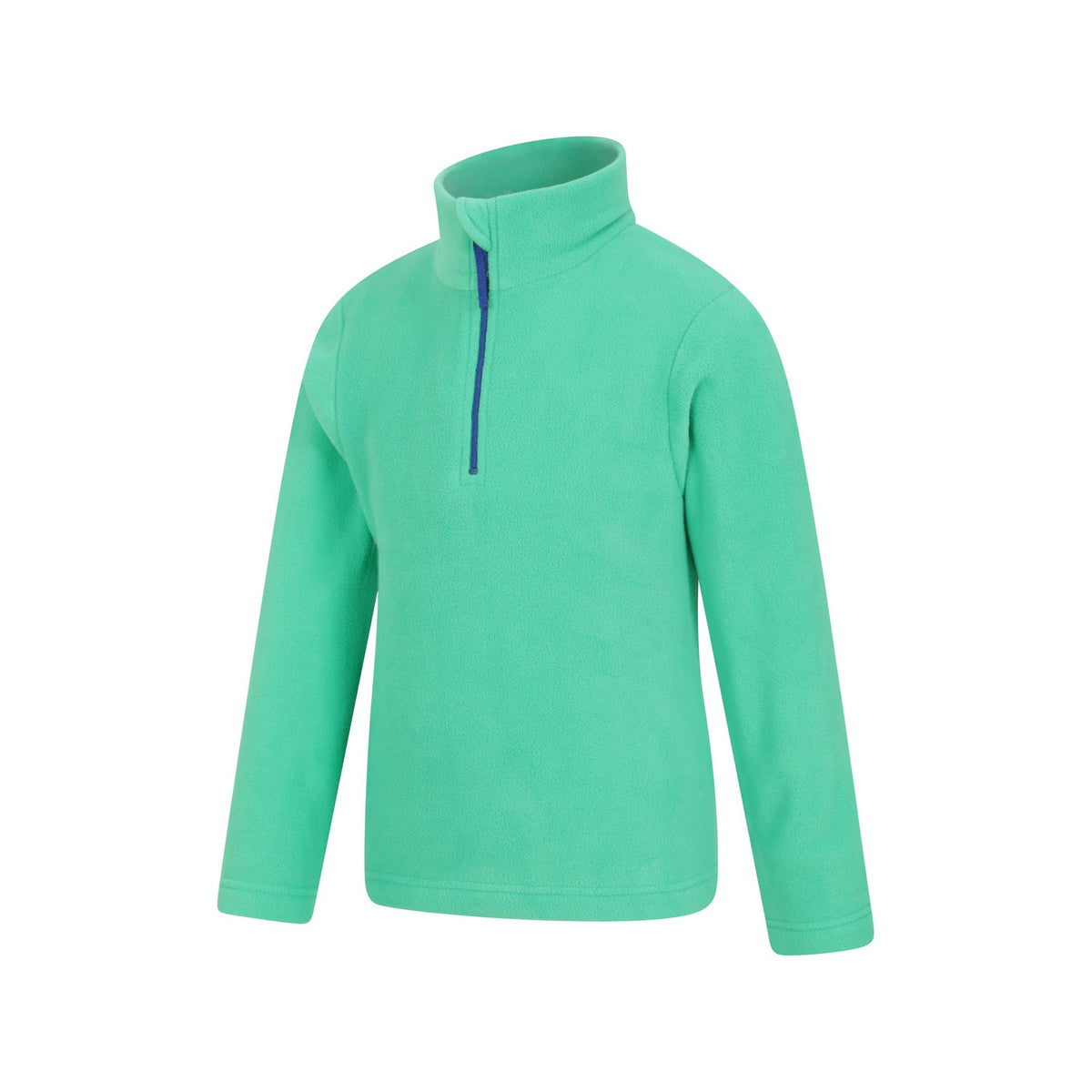 Dark Green - Side - Mountain Warehouse Childrens-Kids Camber II Half Zip Fleece Jacket