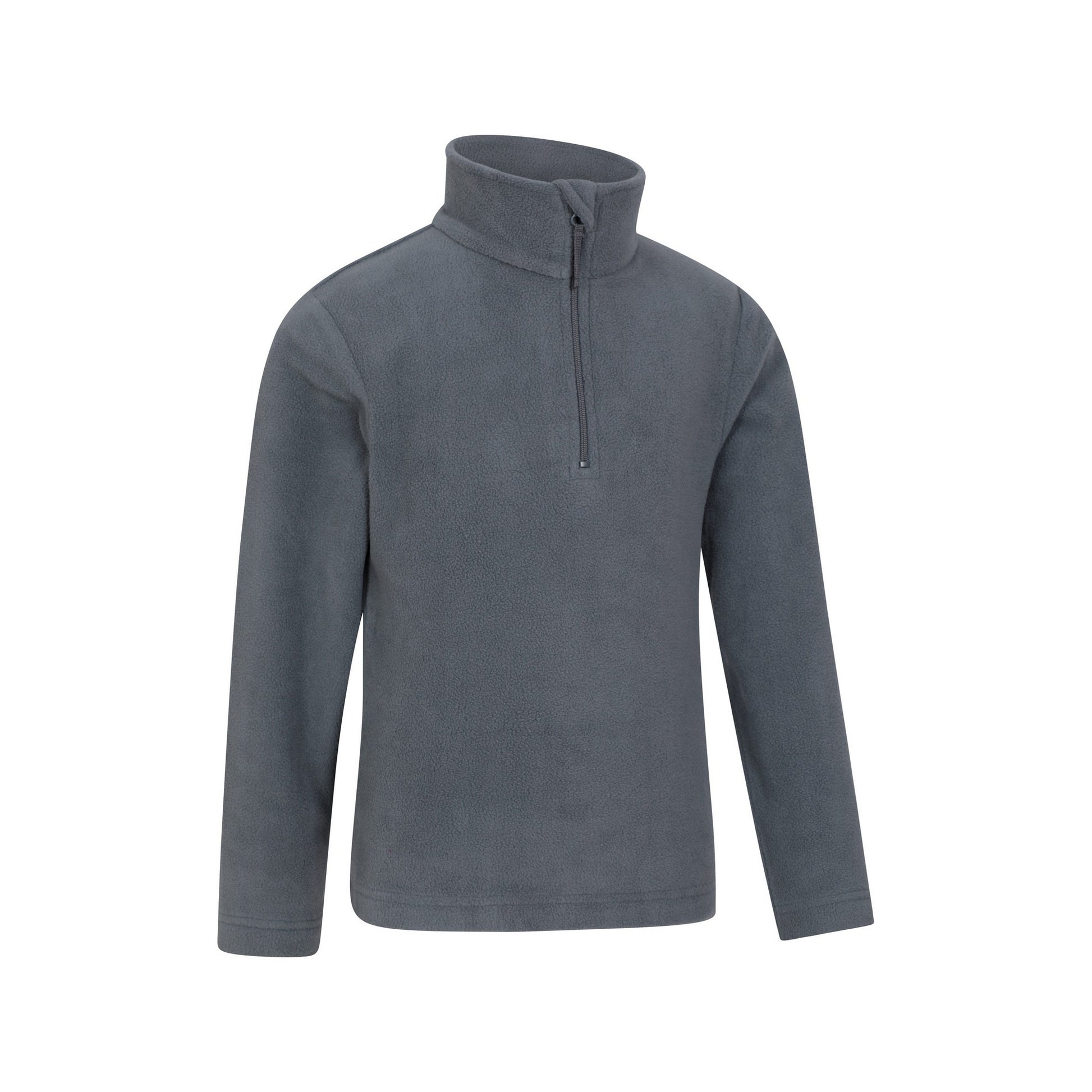 Grey - Side - Mountain Warehouse Childrens-Kids Camber II Half Zip Fleece Jacket