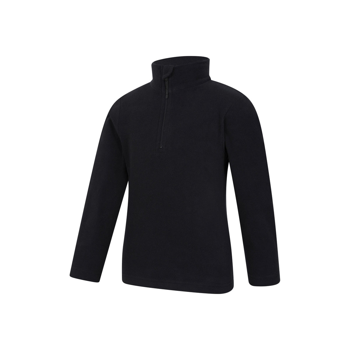 Jet Black - Side - Mountain Warehouse Childrens-Kids Camber II Half Zip Fleece Jacket