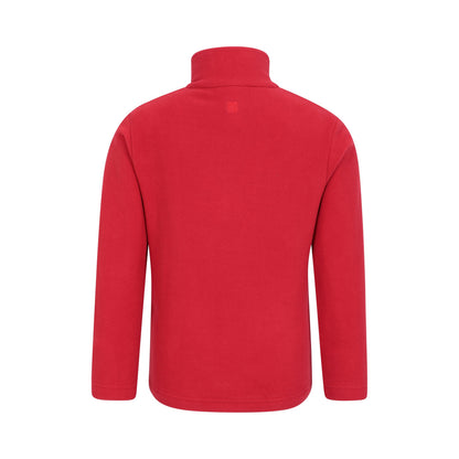 Red - Back - Mountain Warehouse Childrens-Kids Camber II Half Zip Fleece Jacket
