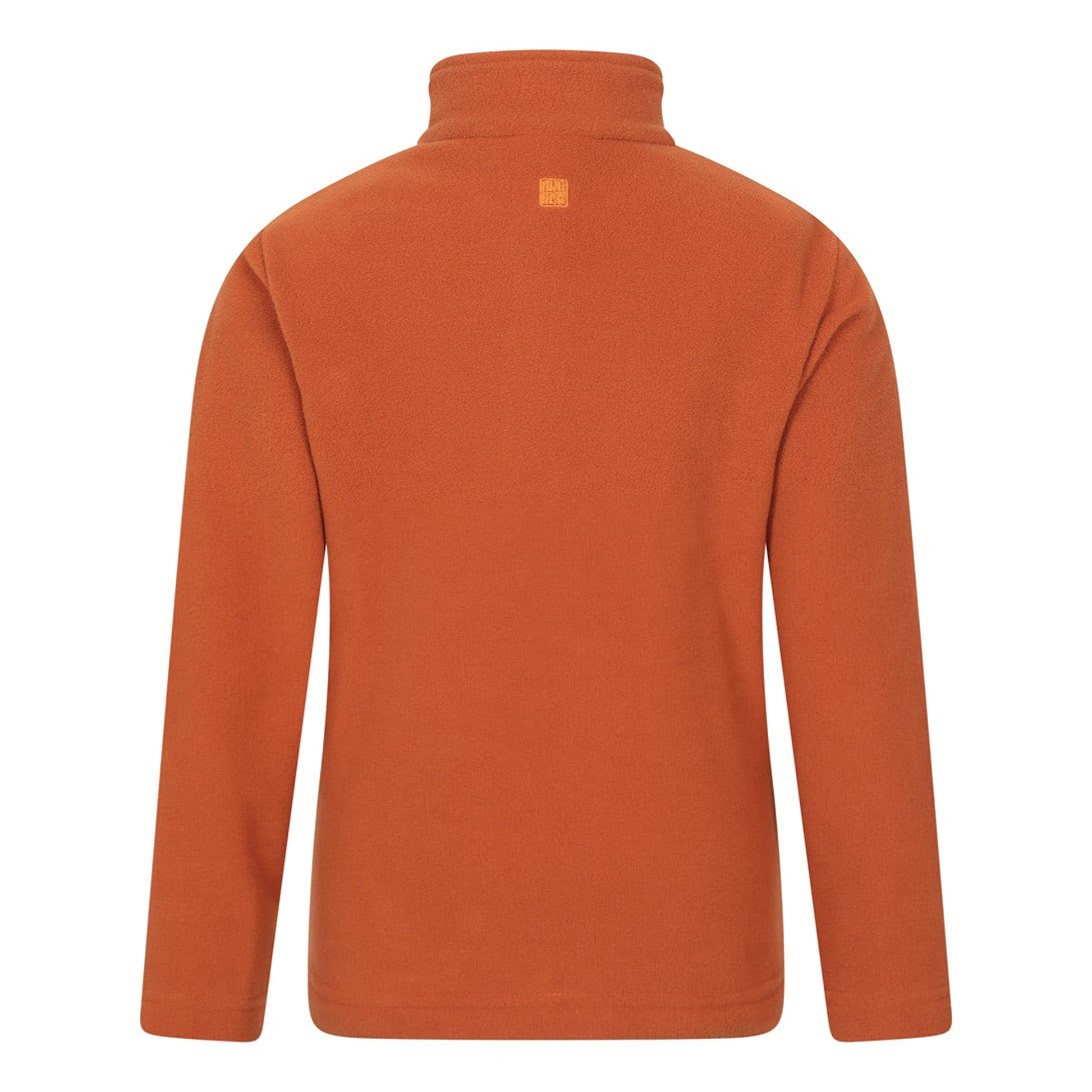 Rust - Back - Mountain Warehouse Childrens-Kids Camber II Half Zip Fleece Jacket
