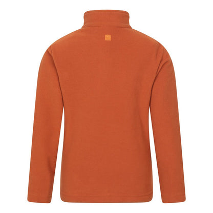 Rust - Back - Mountain Warehouse Childrens-Kids Camber II Half Zip Fleece Jacket