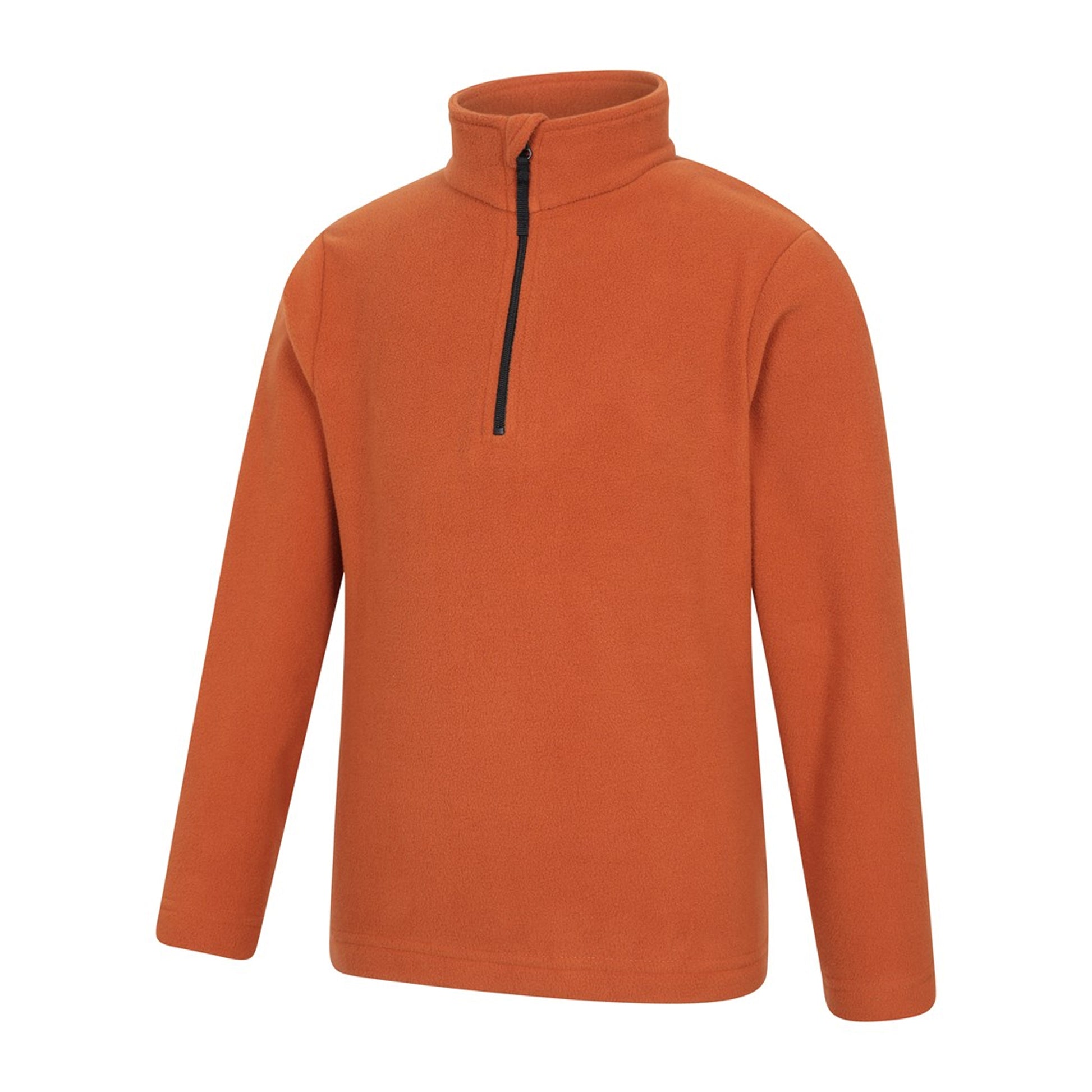 Rust - Side - Mountain Warehouse Childrens-Kids Camber II Half Zip Fleece Jacket