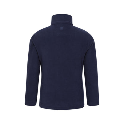 Blue - Back - Mountain Warehouse Childrens-Kids Camber II Half Zip Fleece Jacket