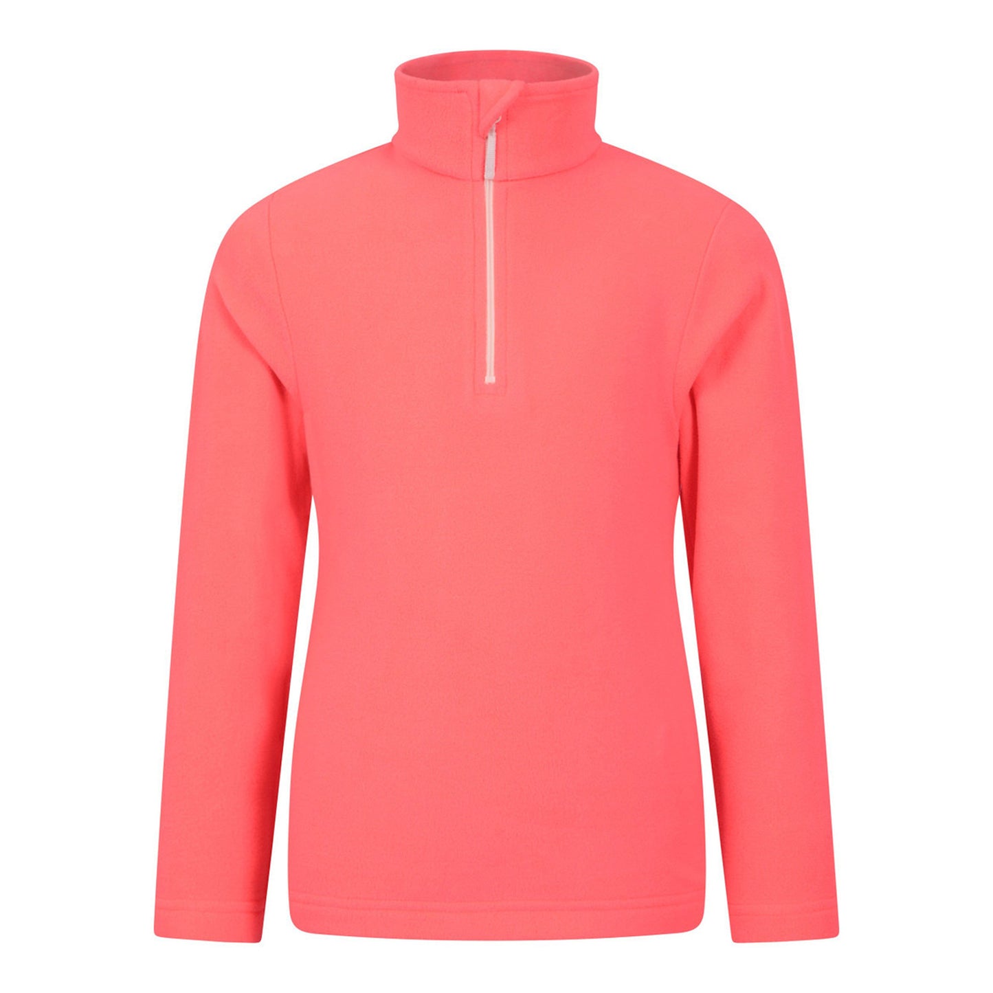 Fiery Coral - Front - Mountain Warehouse Childrens-Kids Camber II Half Zip Fleece Jacket