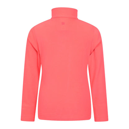 Fiery Coral - Back - Mountain Warehouse Childrens-Kids Camber II Half Zip Fleece Jacket