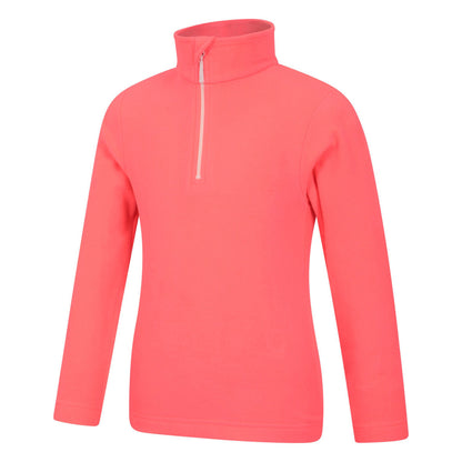 Fiery Coral - Lifestyle - Mountain Warehouse Childrens-Kids Camber II Half Zip Fleece Jacket