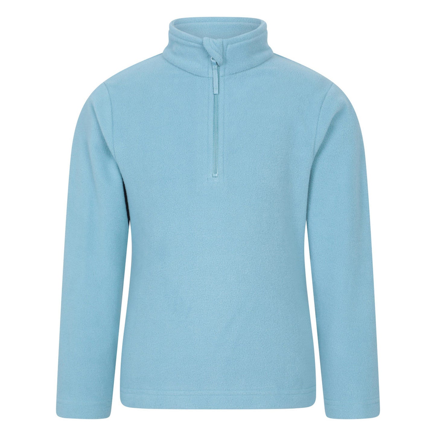 Teal - Front - Mountain Warehouse Childrens-Kids Camber II Half Zip Fleece Jacket