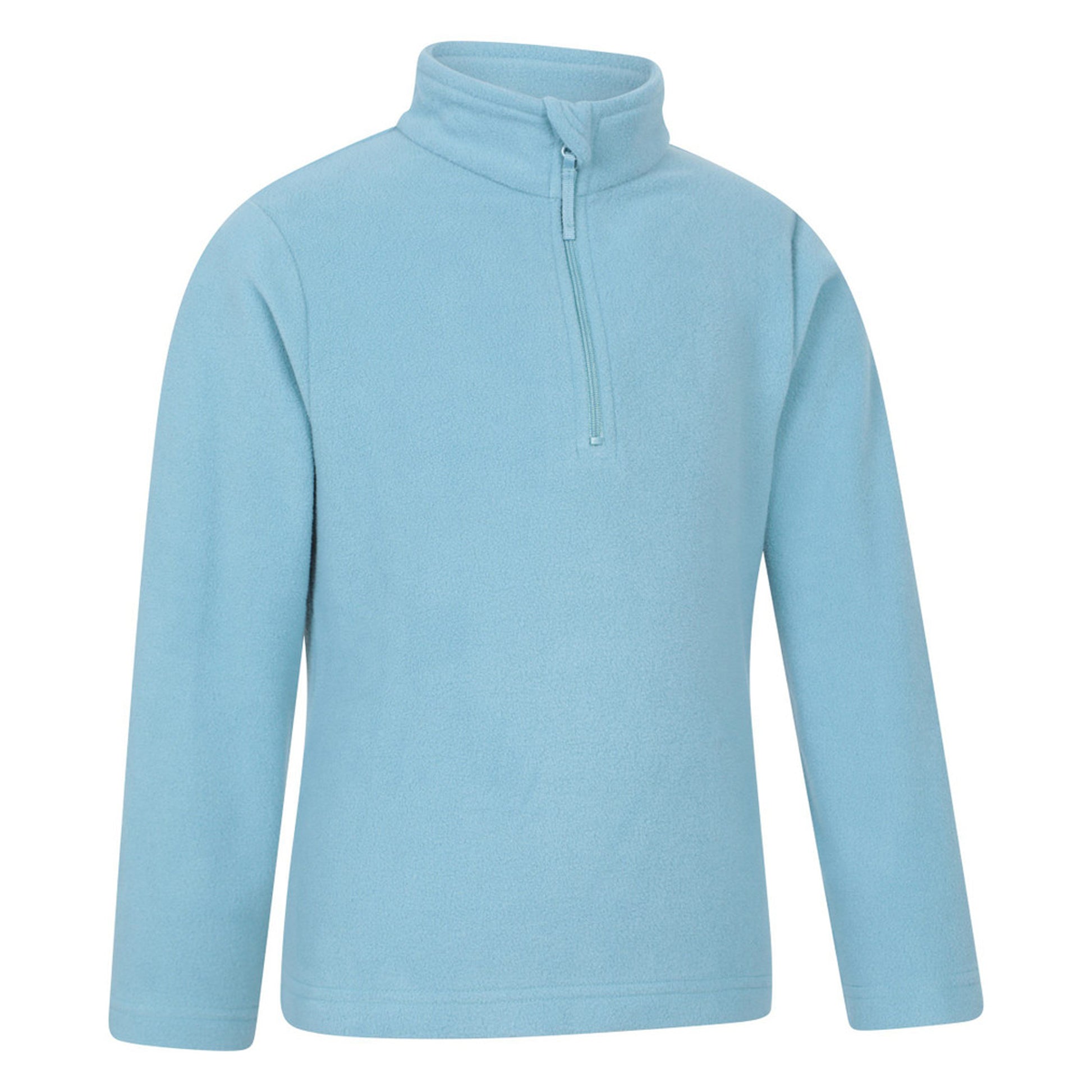 Teal - Side - Mountain Warehouse Childrens-Kids Camber II Half Zip Fleece Jacket