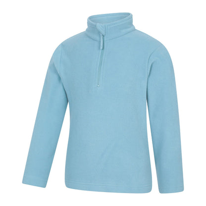 Teal - Lifestyle - Mountain Warehouse Childrens-Kids Camber II Half Zip Fleece Jacket