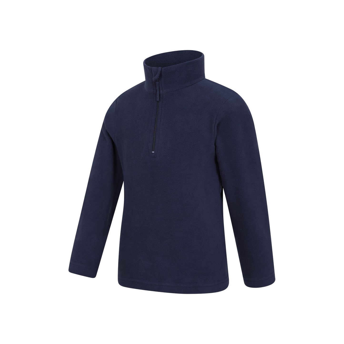 Blue - Side - Mountain Warehouse Childrens-Kids Camber II Half Zip Fleece Jacket