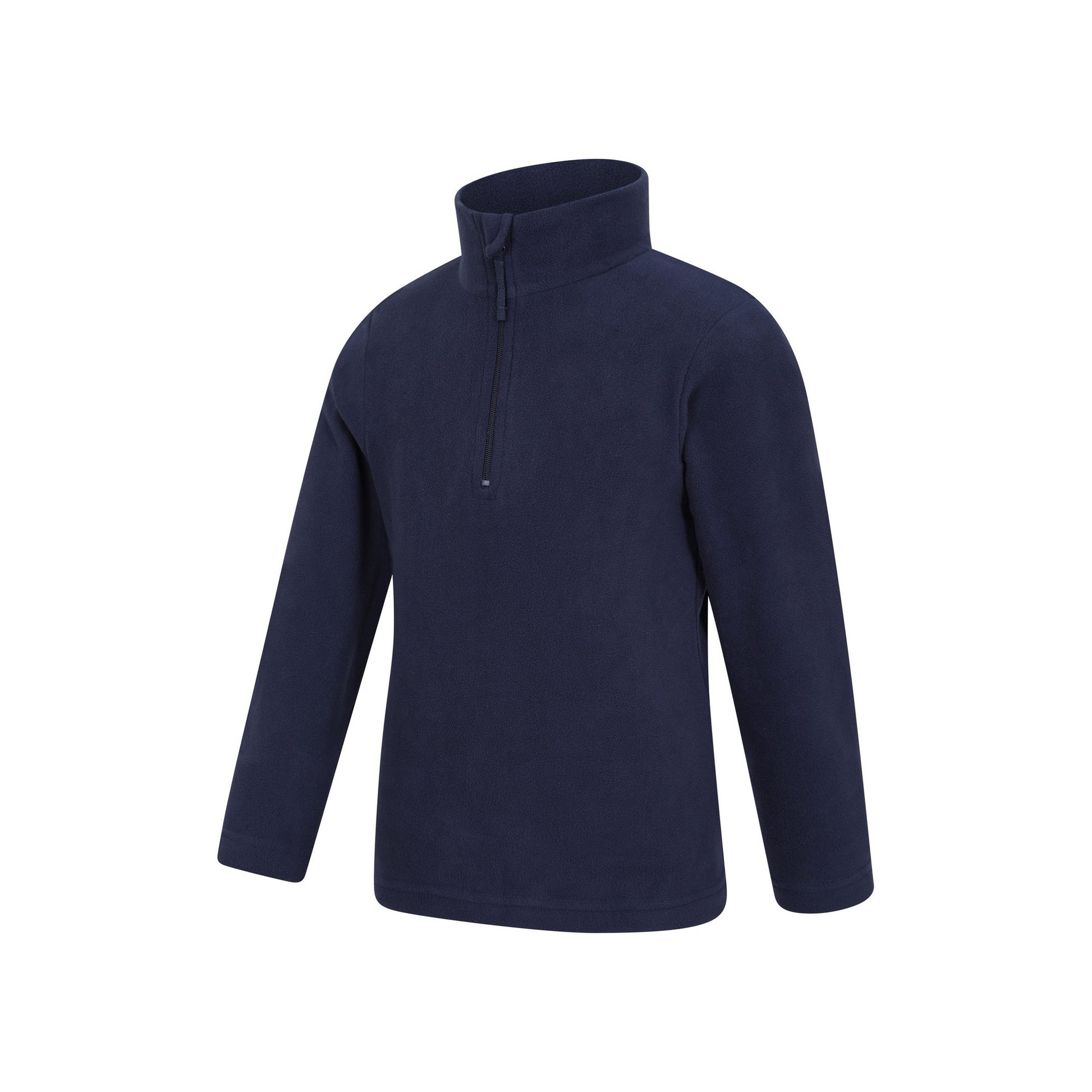 Blue - Side - Mountain Warehouse Childrens-Kids Camber II Half Zip Fleece Jacket