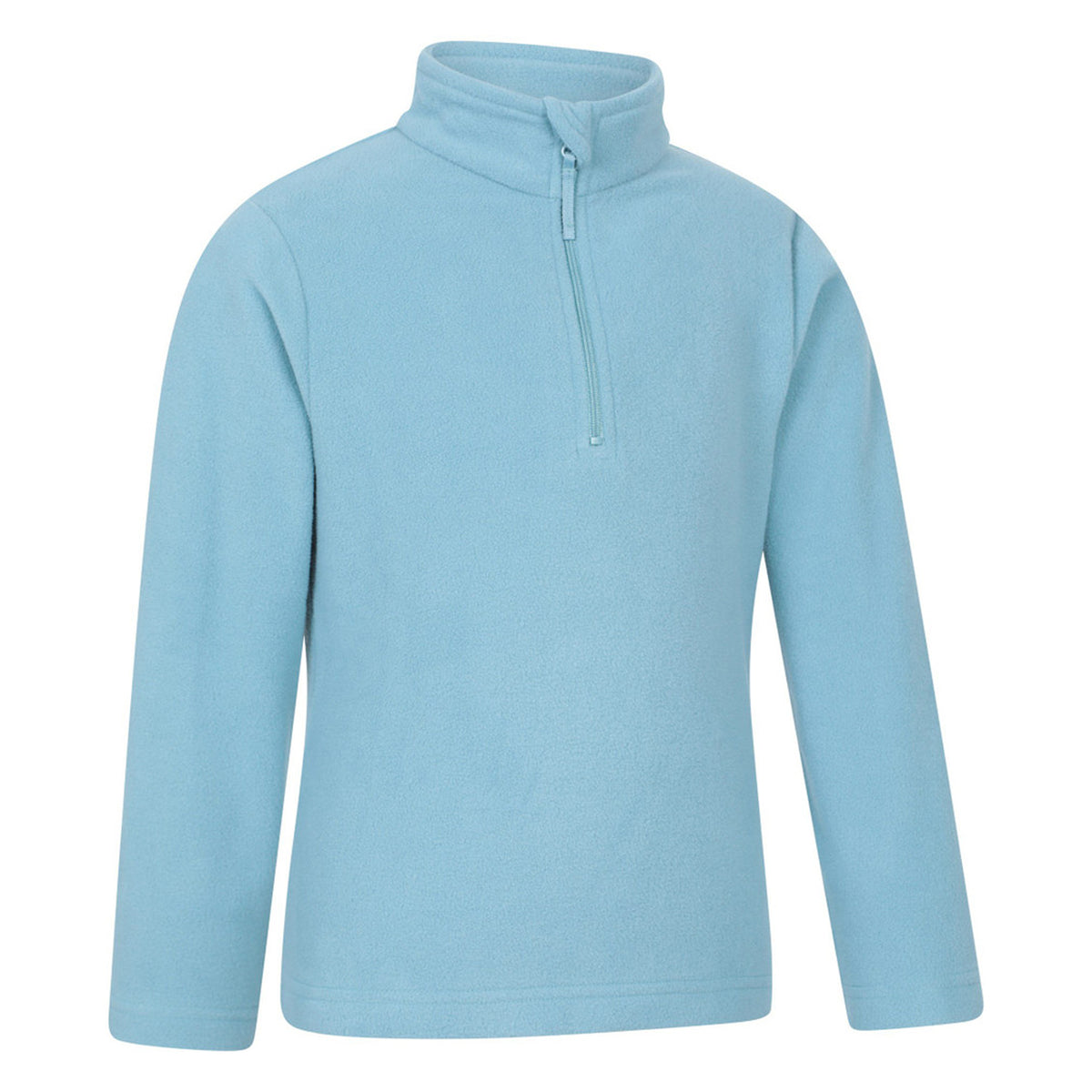 Teal - Side - Mountain Warehouse Childrens-Kids Camber II Half Zip Fleece Jacket