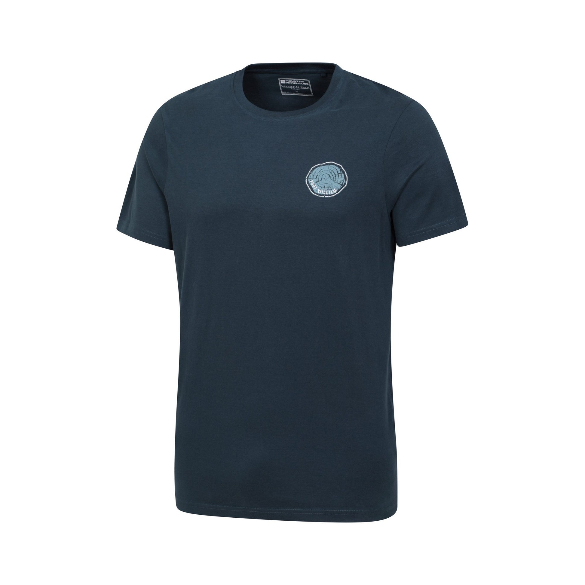 Dark Blue - Side - Mountain Warehouse Mens Fort William Tree Ring Organic T-Shirt