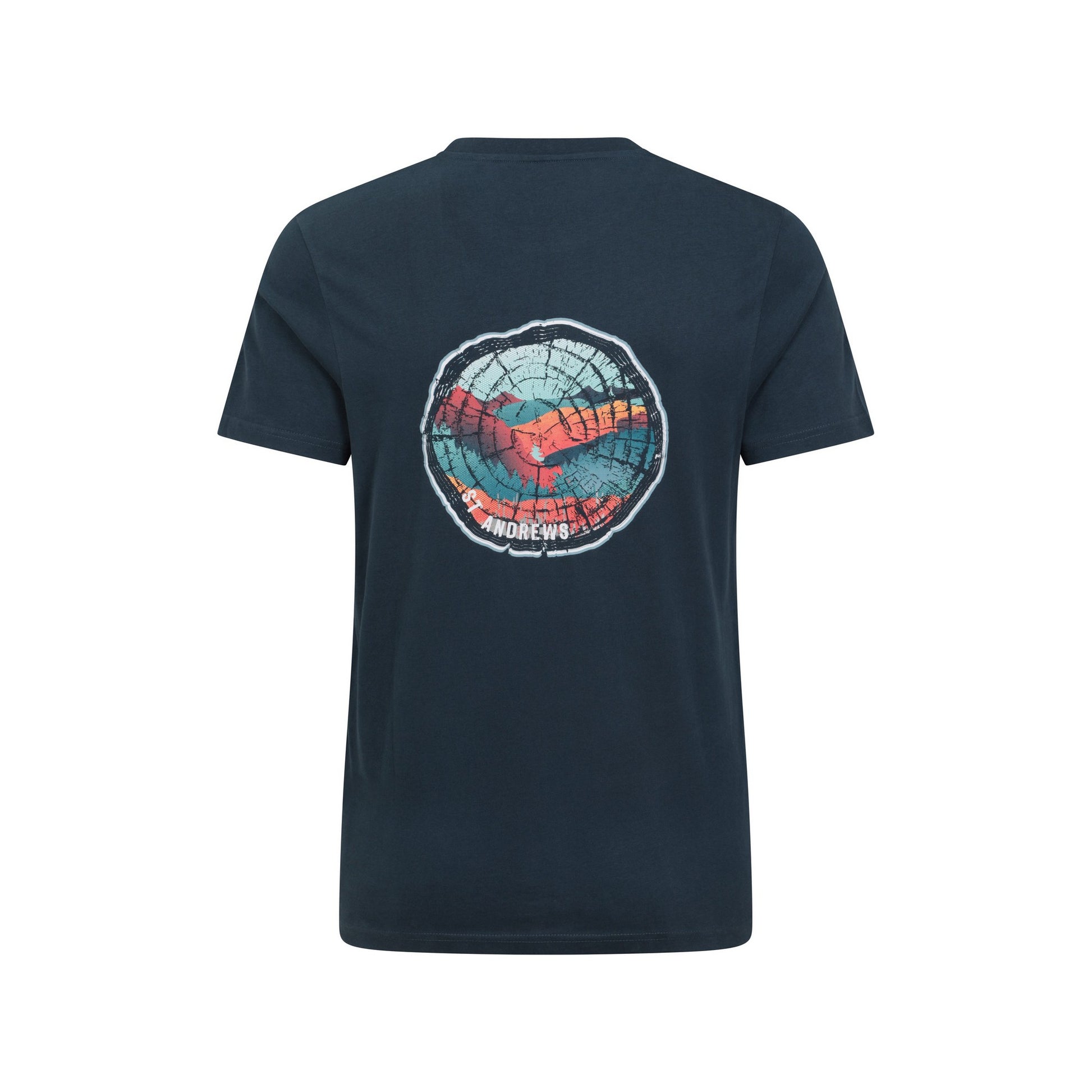 Dark Blue - Back - Mountain Warehouse Mens St Andrews Tree Ring Organic T-Shirt