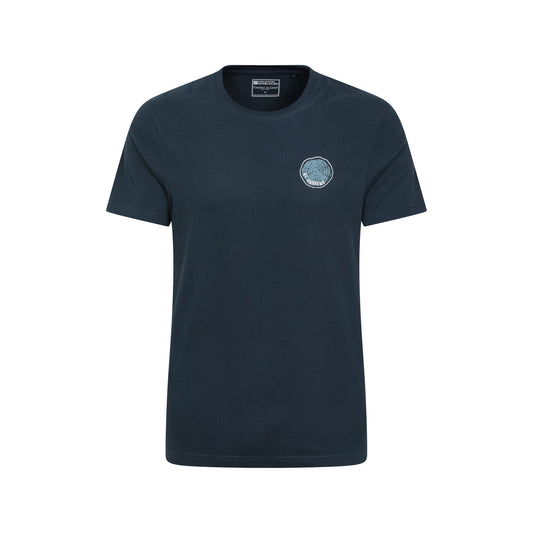Dark Blue - Front - Mountain Warehouse Mens St Andrews Tree Ring Organic T-Shirt