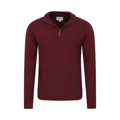 Burgundy - Lifestyle - Mountain Warehouse Mens Hadrian Knitted Jumper
