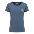 Blue - Front - Mountain Warehouse Womens-Ladies Tenby Printed Organic T-Shirt