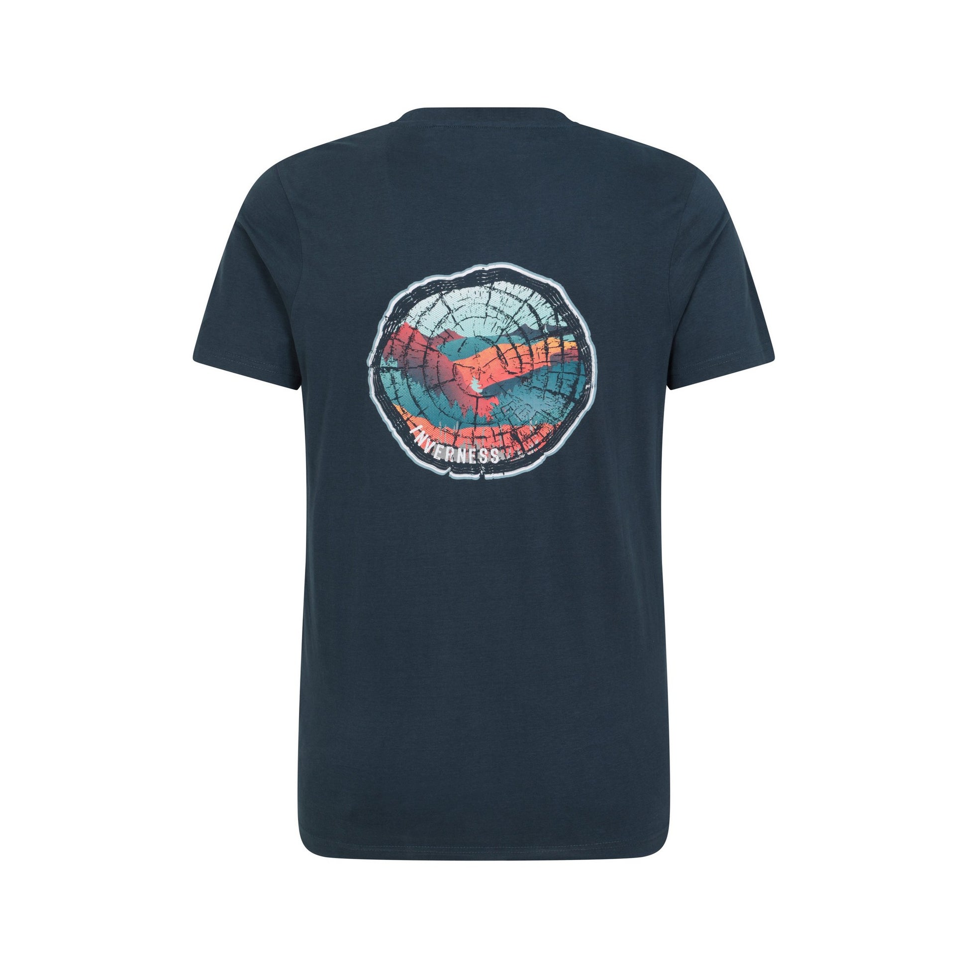 Dark Blue - Back - Mountain Warehouse Mens Inverness Tree Ring Organic T-Shirt