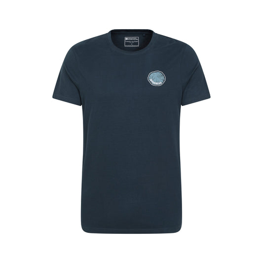 Dark Blue - Front - Mountain Warehouse Mens Inverness Tree Ring Organic T-Shirt