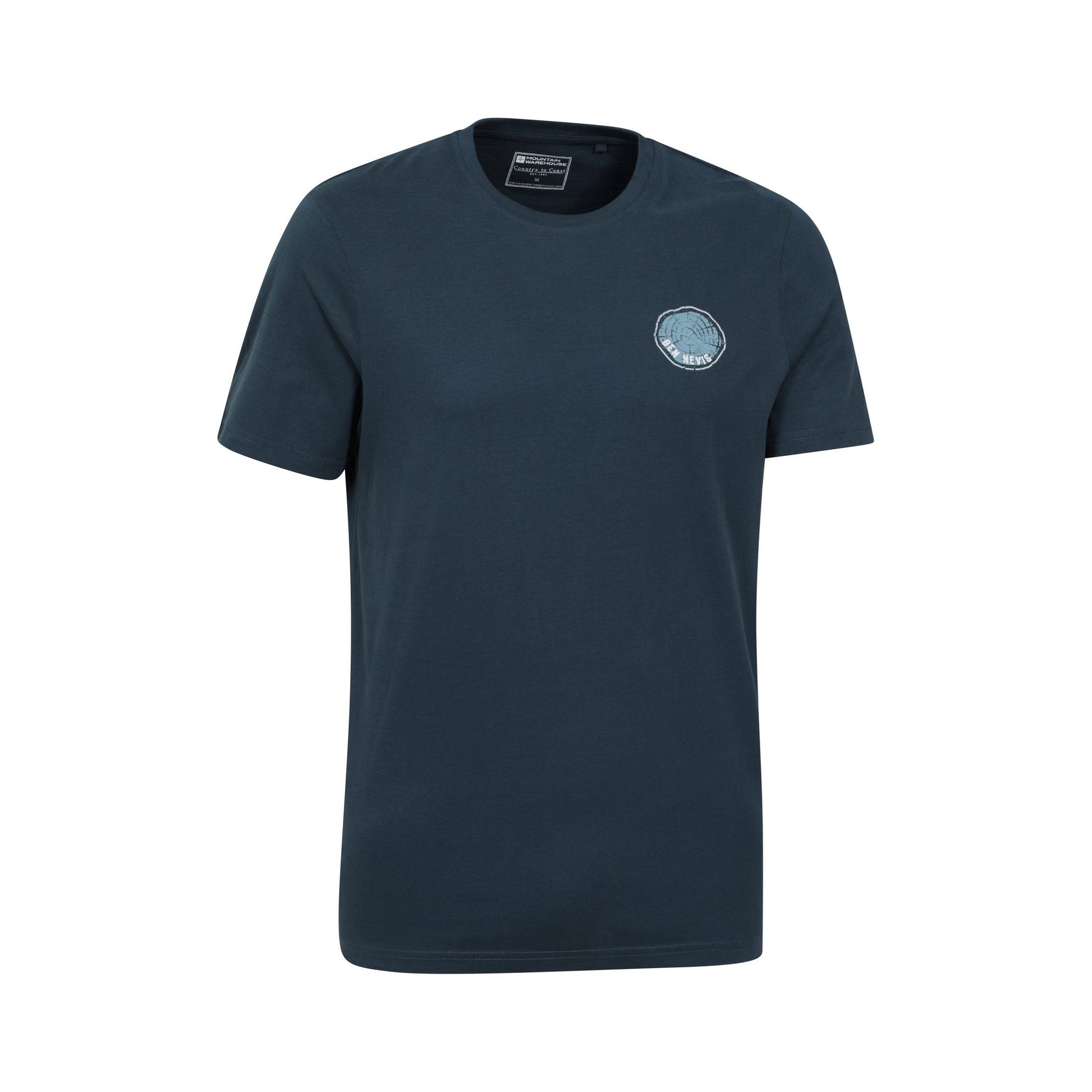Dark Blue - Lifestyle - Mountain Warehouse Mens Ben Nevis Tree Ring Organic T-Shirt