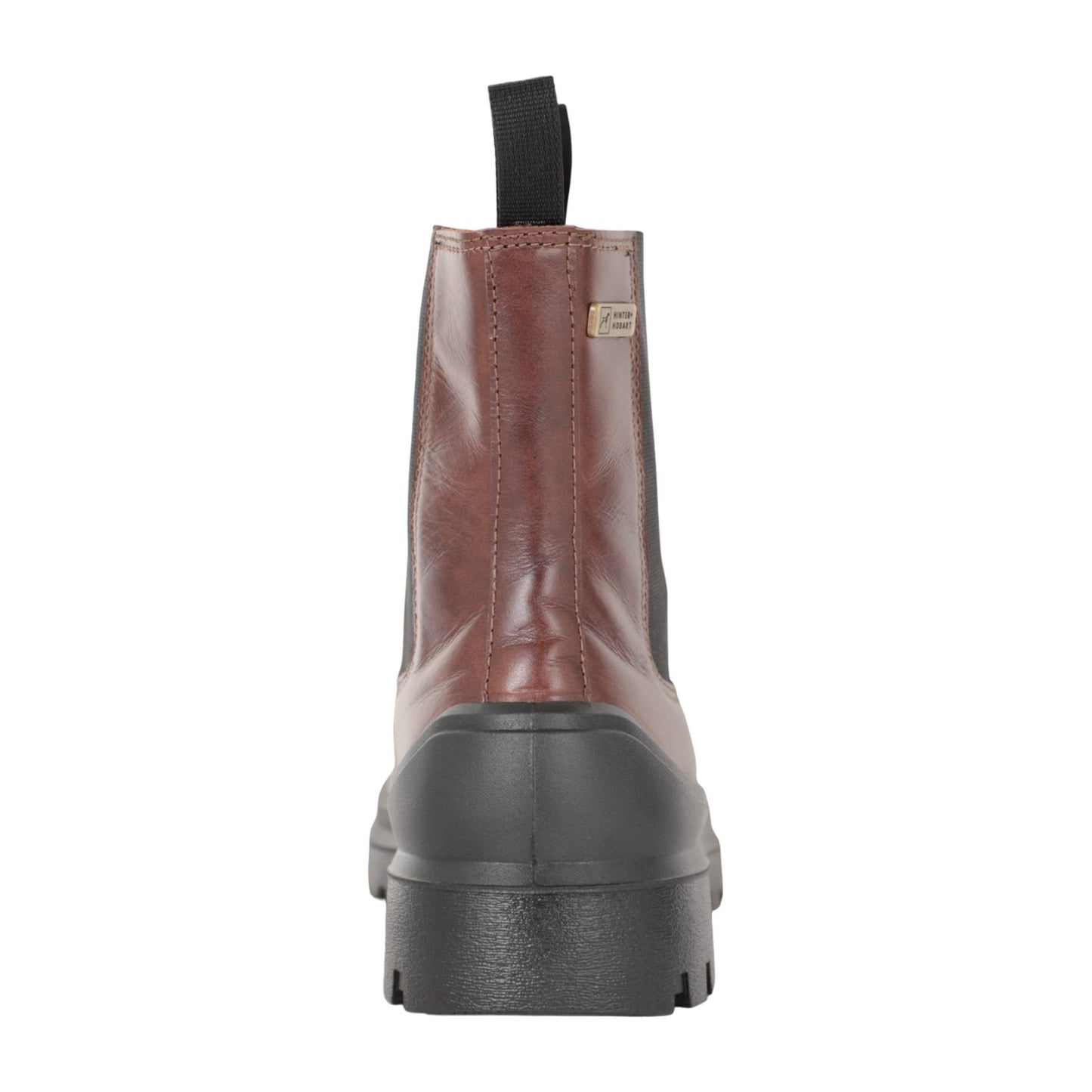 Dark Brown - Back - Hinter + Hobart Womens-Ladies Clydebank Leather Chelsea Boots