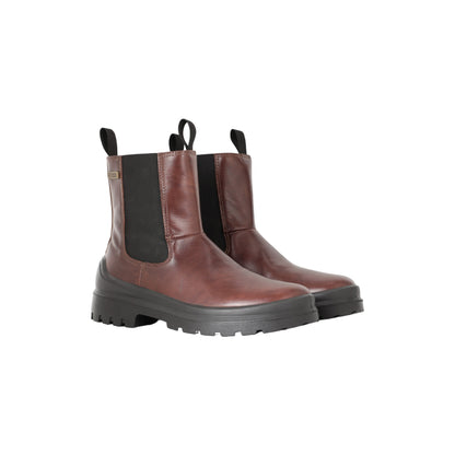 Dark Brown - Front - Hinter + Hobart Womens-Ladies Clydebank Leather Chelsea Boots