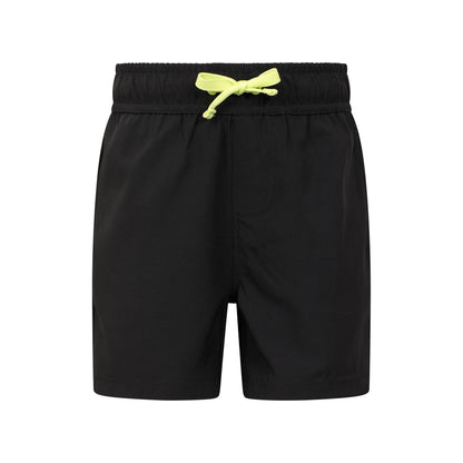 Jet Black - Front - Mountain Warehouse Childrens-Kids Run It Shorts