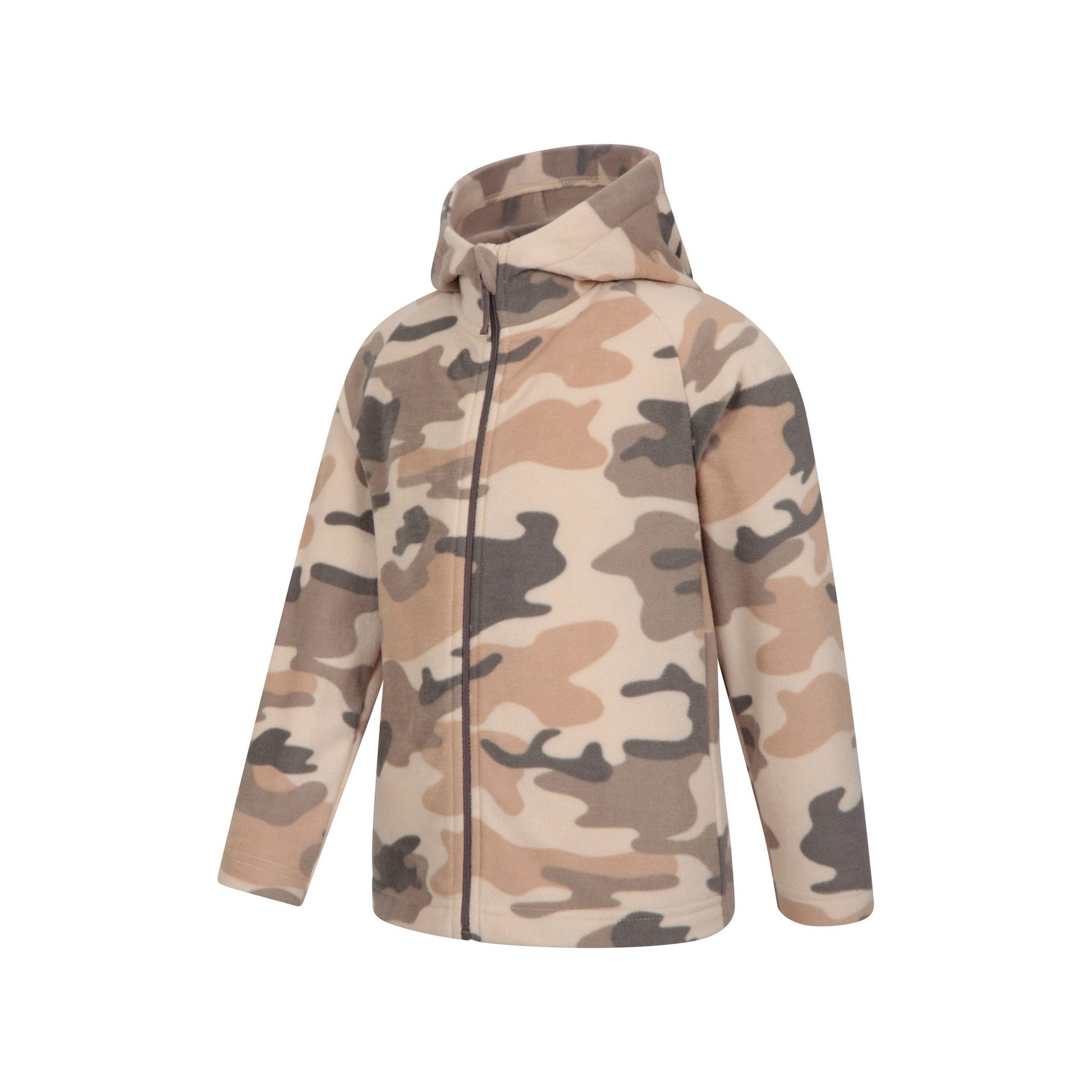 Camouflage Green - Side - Mountain Warehouse Childrens-Kids Pursuit II Camouflage Full Zip Hoodie