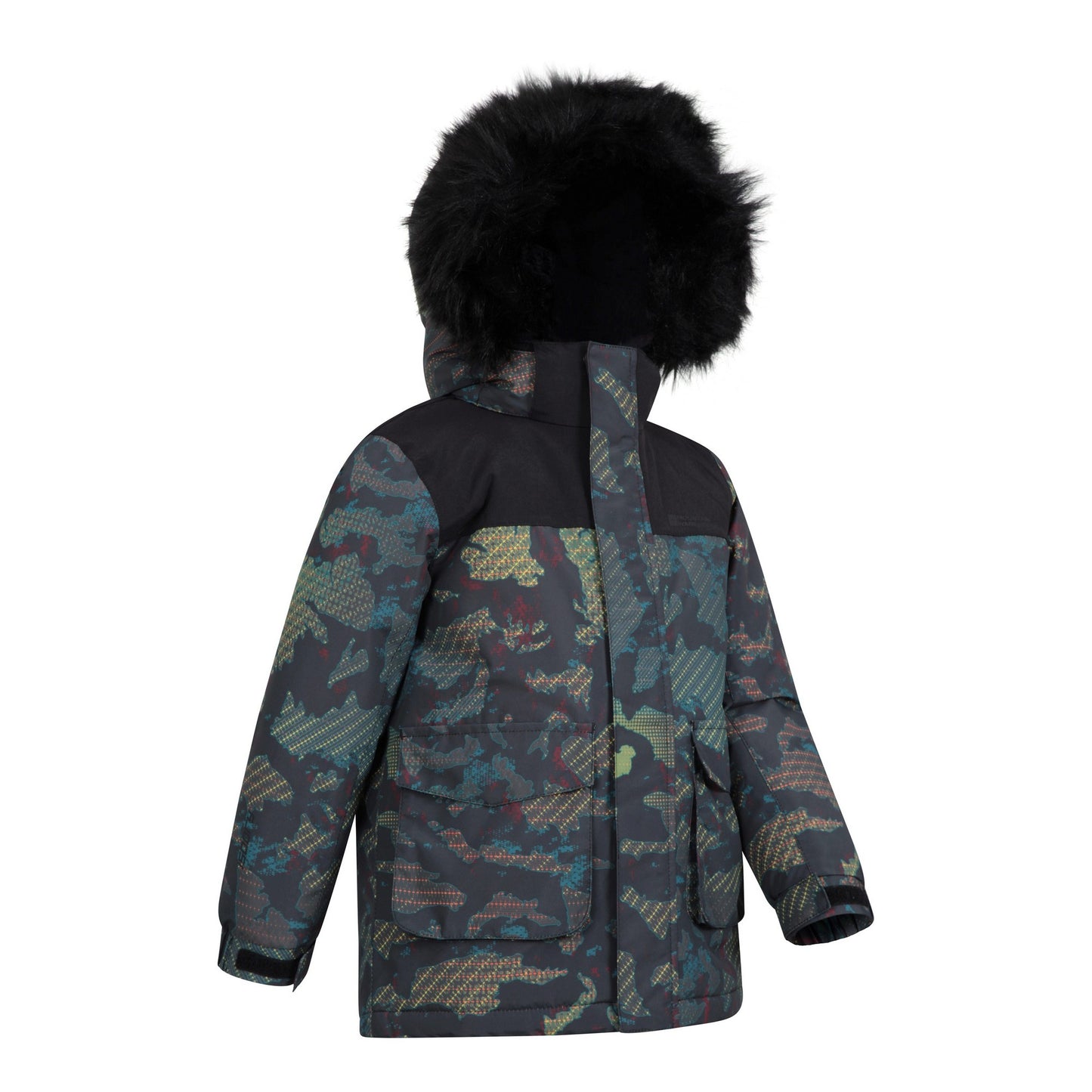 Black - Side - Mountain Warehouse Childrens-Kids Ranger III Waterproof Jacket