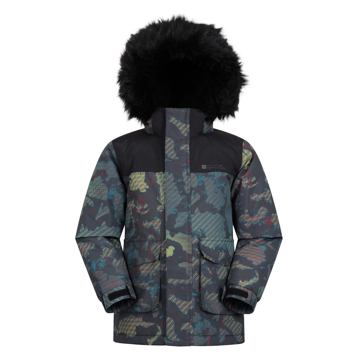 Black - Front - Mountain Warehouse Childrens-Kids Ranger III Waterproof Jacket
