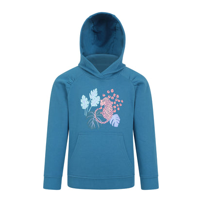 Blue - Front - Mountain Warehouse Childrens-Kids Jungle Organic Hoodie