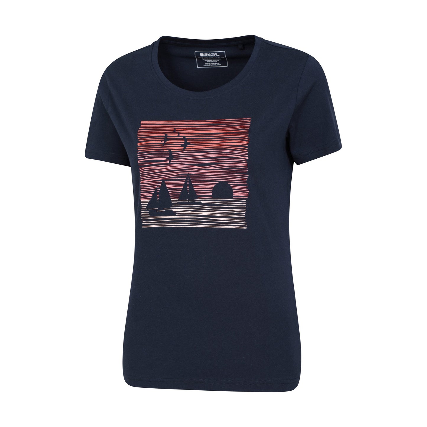 Indigo - Back - Mountain Warehouse Womens-Ladies Sailing Scene T-Shirt