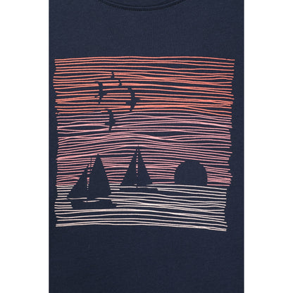 Indigo - Pack Shot - Mountain Warehouse Womens-Ladies Sailing Scene T-Shirt