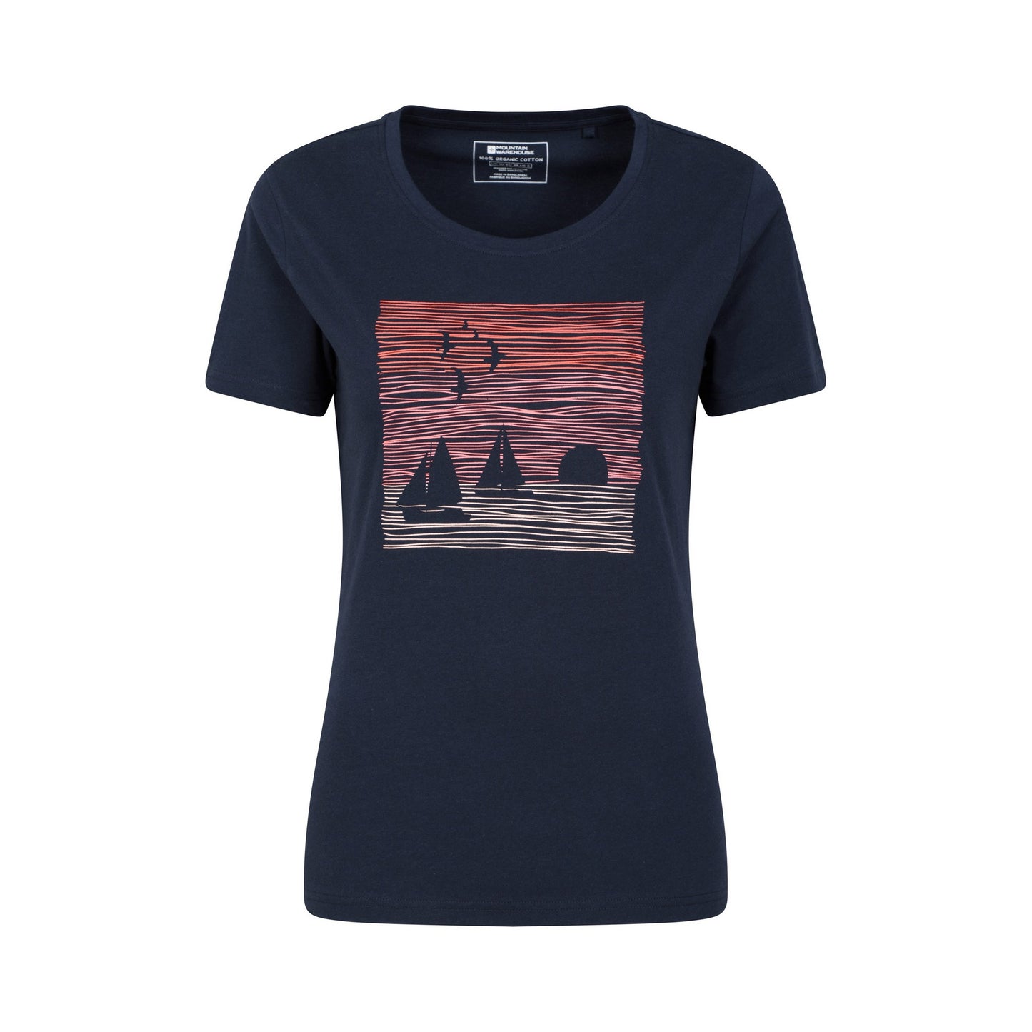 Indigo - Front - Mountain Warehouse Womens-Ladies Sailing Scene T-Shirt