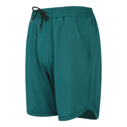 Dark Teal - Side - Mountain Warehouse Mens Core Recycled Running Shorts