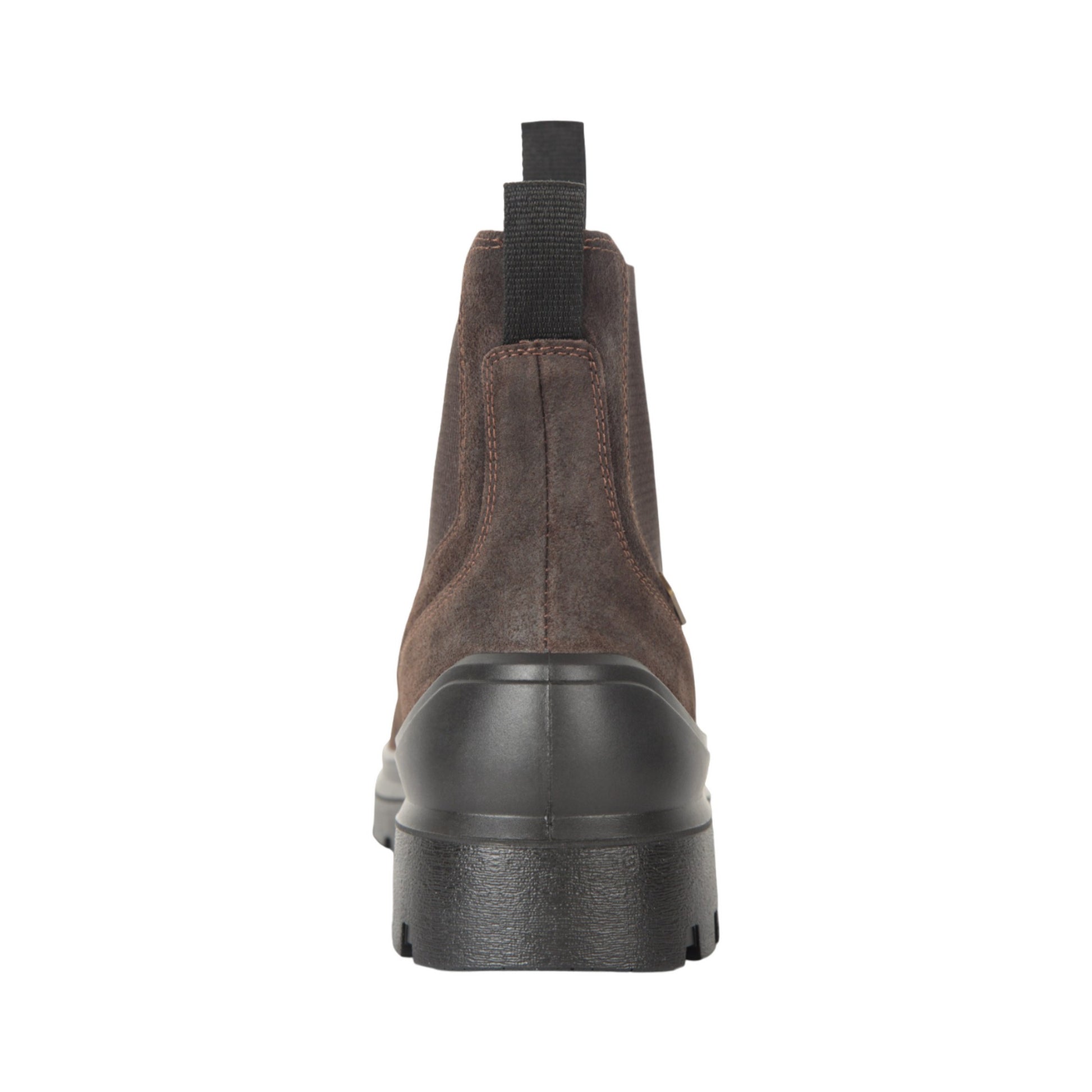 Dark Brown - Back - Hinter + Hobart Mens Salcombe Leather Chelsea Boots
