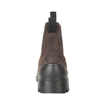Dark Brown - Back - Hinter + Hobart Mens Salcombe Leather Chelsea Boots