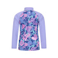 Light Purple - Back - Mountain Warehouse Childrens-Kids Sealife Long-Sleeved Rash Guard