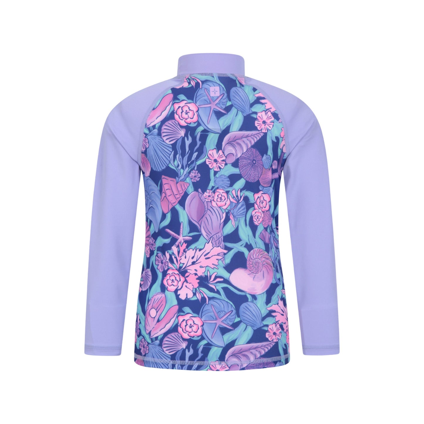 Light Purple - Back - Mountain Warehouse Childrens-Kids Sealife Long-Sleeved Rash Guard