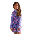 Light Purple - Side - Mountain Warehouse Childrens-Kids Sealife Long-Sleeved Rash Guard