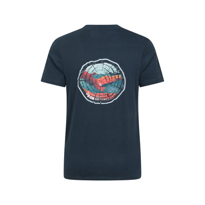 Dark Blue - Back - Mountain Warehouse Mens Oban Tree Ring Organic T-Shirt