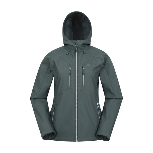 Green - Front - Mountain Warehouse Womens-Ladies Helsinki Recycled Soft Shell Jacket