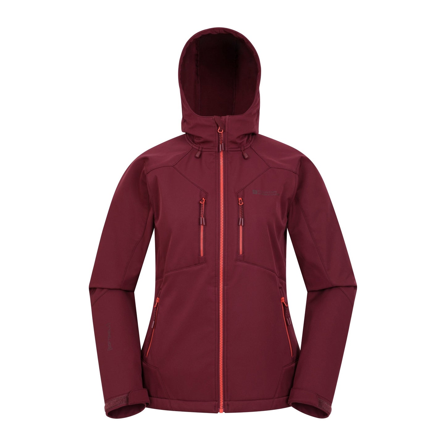 Burgundy - Front - Mountain Warehouse Womens-Ladies Helsinki Recycled Soft Shell Jacket